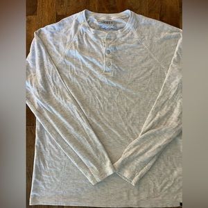 Faherty cloud cotton Henley long sleeve size large oatmeal color